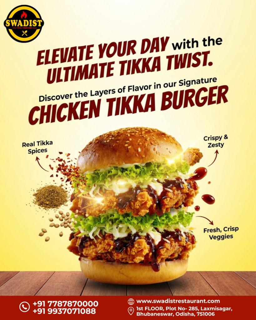 chicken tikka burger