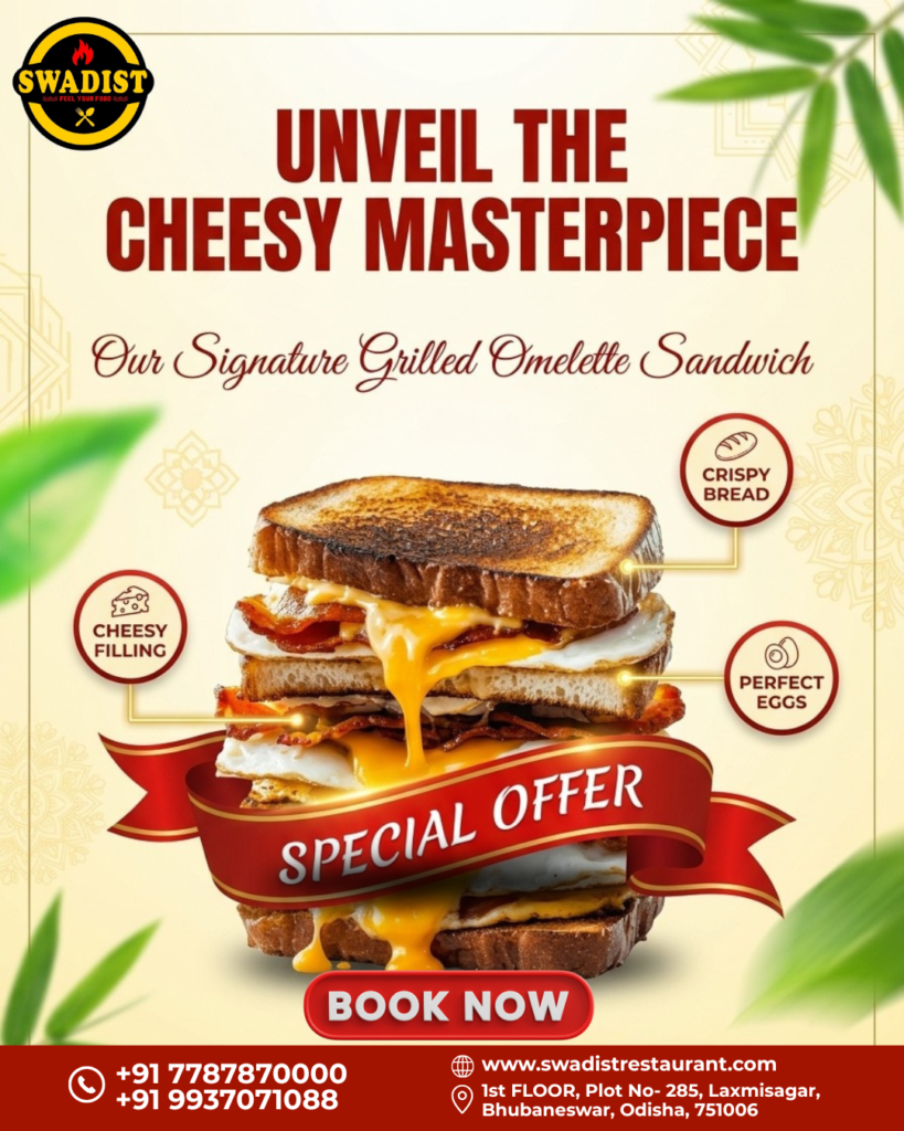 grilled omlette sandwich